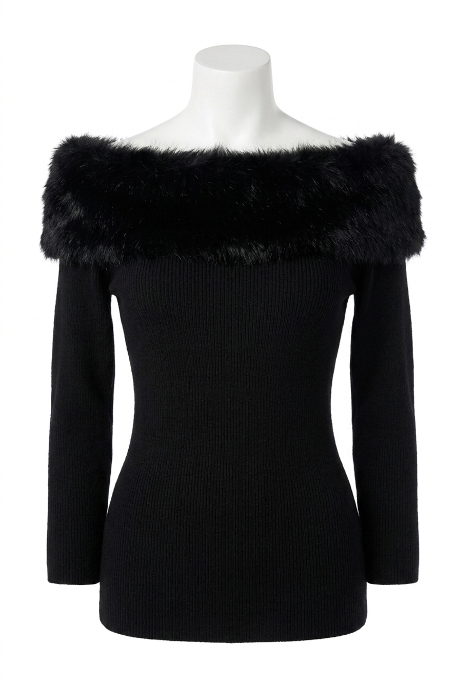 NEW LOVE TOKEN women's niall sweater in black